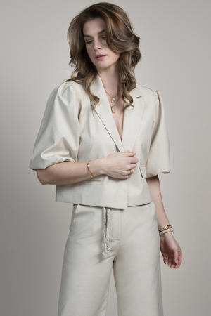 cropped blazer beige