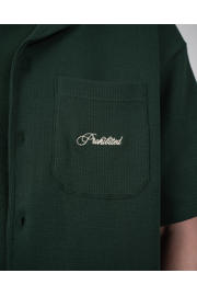 thumbnail: Prohibited regular casual overhemd met textuur donkergroen