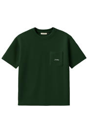 thumbnail: Prohibited oversized T-shirt met textuur donkergroen