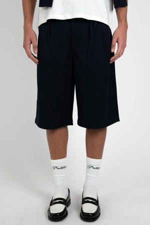 straight leg bermuda short - donkerblauw