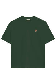thumbnail: Prohibited oversized T-shirt met backprint donkergroen