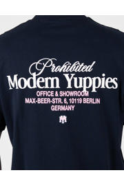 thumbnail: Prohibited oversized T-shirt met backprint donkerblauw