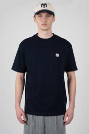 thumbnail: Prohibited oversized T-shirt met backprint donkerblauw