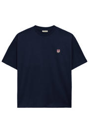 thumbnail: Prohibited oversized T-shirt met backprint donkerblauw