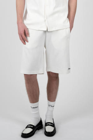 Seaside Waffle Shorts regular casual short met textuur wit