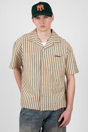 loose gestreept casual overhemd geel