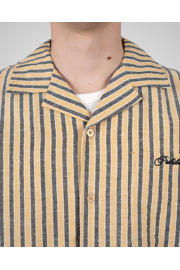 thumbnail: Prohibited loose gestreept casual overhemd geel