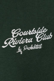 thumbnail: Prohibited oversized T-shirt met backprint donkergroen