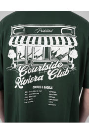 thumbnail: Prohibited oversized T-shirt met backprint donkergroen