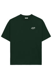 thumbnail: Prohibited oversized T-shirt met backprint donkergroen