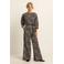 Expresso wide leg broek zwart travelstof