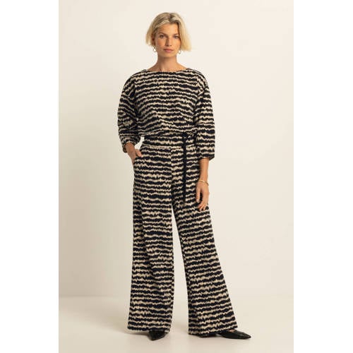 Expresso wide leg regular waist broek zwart afbeelding