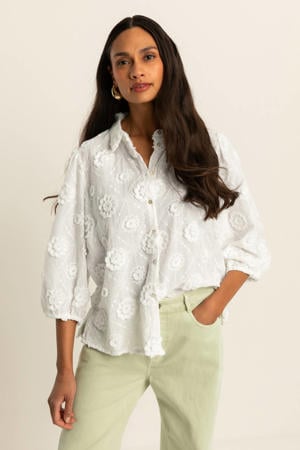 blouse ecru broderie