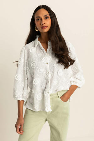 blouse ecru broderie