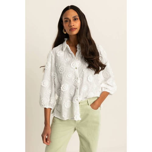 Expresso blouse ecru broderie afbeelding