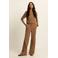 Expresso travelstof wide leg high waist pantalon