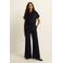 Expresso travelstof wide leg high waist palazzo broek