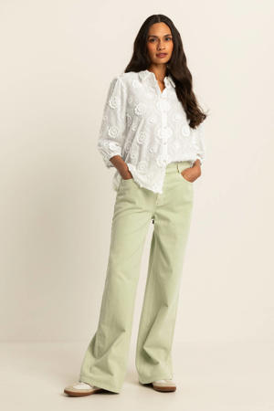 high waist wide leg jeans
