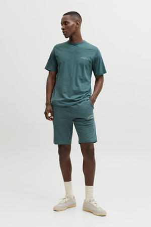 regular T-shirt met short petrol