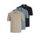 JACK & JONES regular polo beige fijn gebreid - (set van 3)