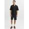 JACK & JONES ORIGINALS relaxed polo en short met textuur zwart