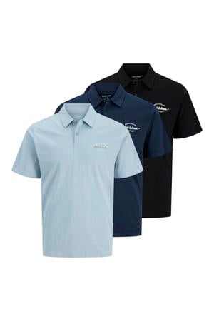 regular polo blauw - (set van 3)