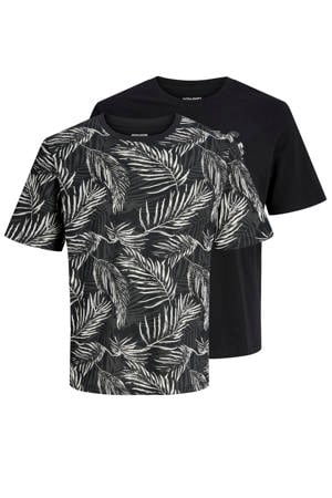 regular T-shirt zwart - (set van 2)
