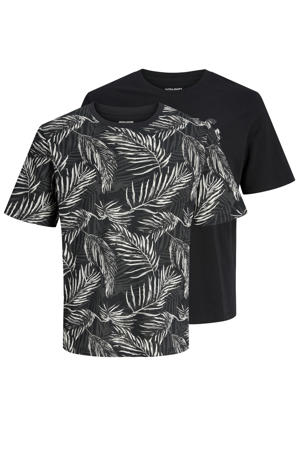 regular T-shirt zwart - (set van 2)
