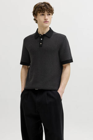 regular polo gebreid zwart