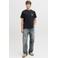 JACK & JONES ORIGINALS relaxed T-shirt met backprint zwart