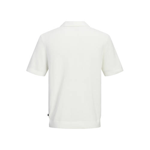 JACK & JONES PREMIUM regular polo ecru gebreid afbeelding