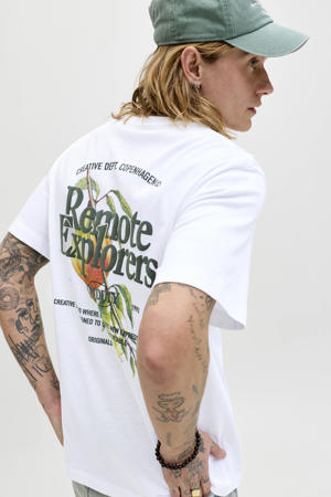 relaxed T-shirt met backprint wit