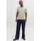 JACK & JONES PREMIUM regular polo lichtkaki gebreid