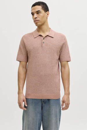 regular polo roze gebreid