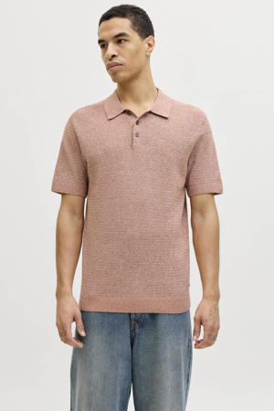 regular polo roze gebreid