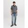 JACK & JONES PREMIUM regular polo gebreid donkerblauw