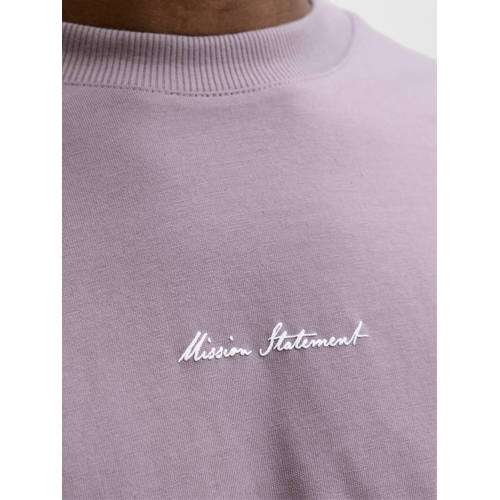 JACK & JONES CORE oversized T-shirt met backprint paars afbeelding