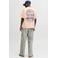 JACK & JONES ORIGINALS relaxed T-shirt met backprint roze