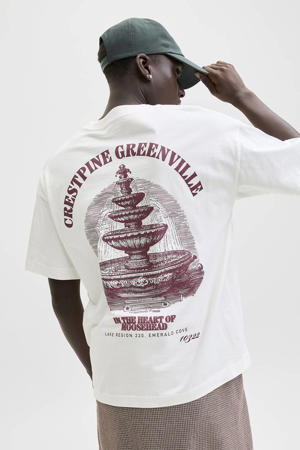 relaxed T-shirt met backprint ecru