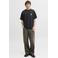 JACK & JONES ORIGINALS relaxed T-shirt met backprint zwart