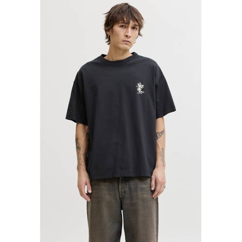 JACK & JONES ORIGINALS relaxed T-shirt met backprint zwart afbeelding