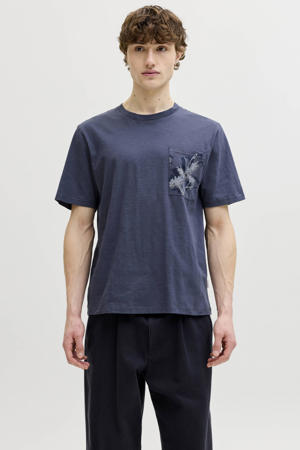 regular T-shirt donkerblauw