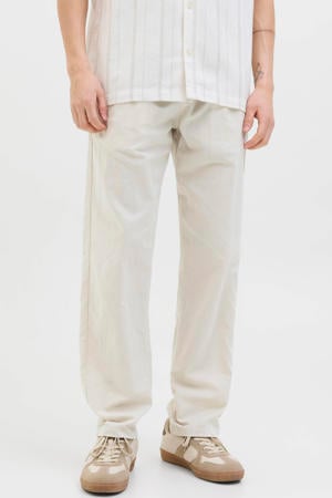 JPSTKANE relaxed casual broek met linnen ecru