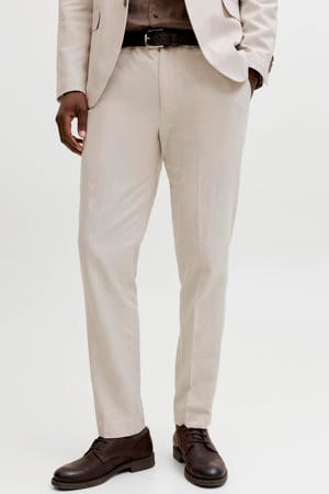 JPRMARTIN slim pantalon met linnen beige
