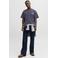 JACK & JONES ORIGINALS relaxed T-shirt met backprint blauw