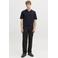 JACK & JONES PREMIUM regular polo donkerblauw gebreid
