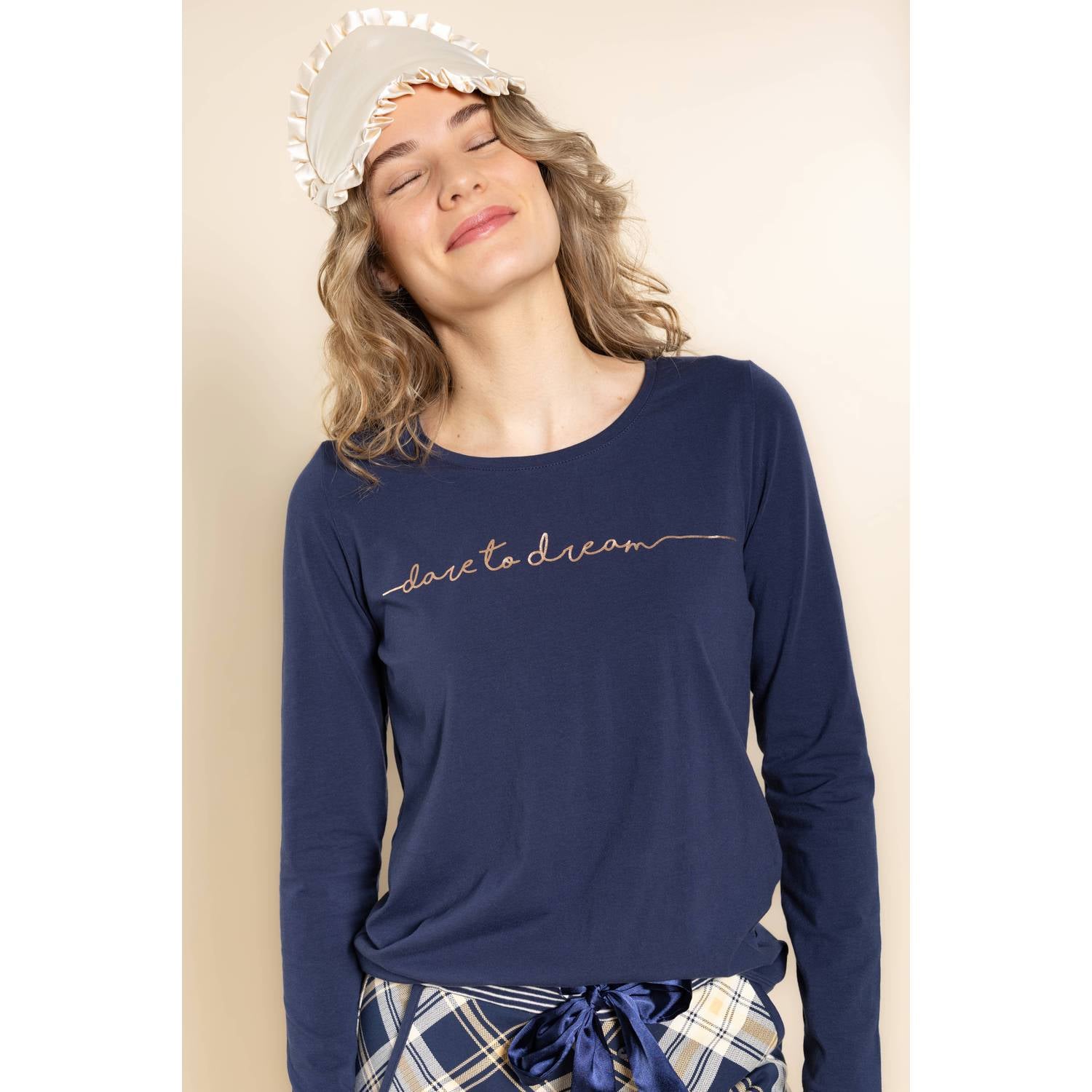Charlie Choe pyjamatop donkerblauw