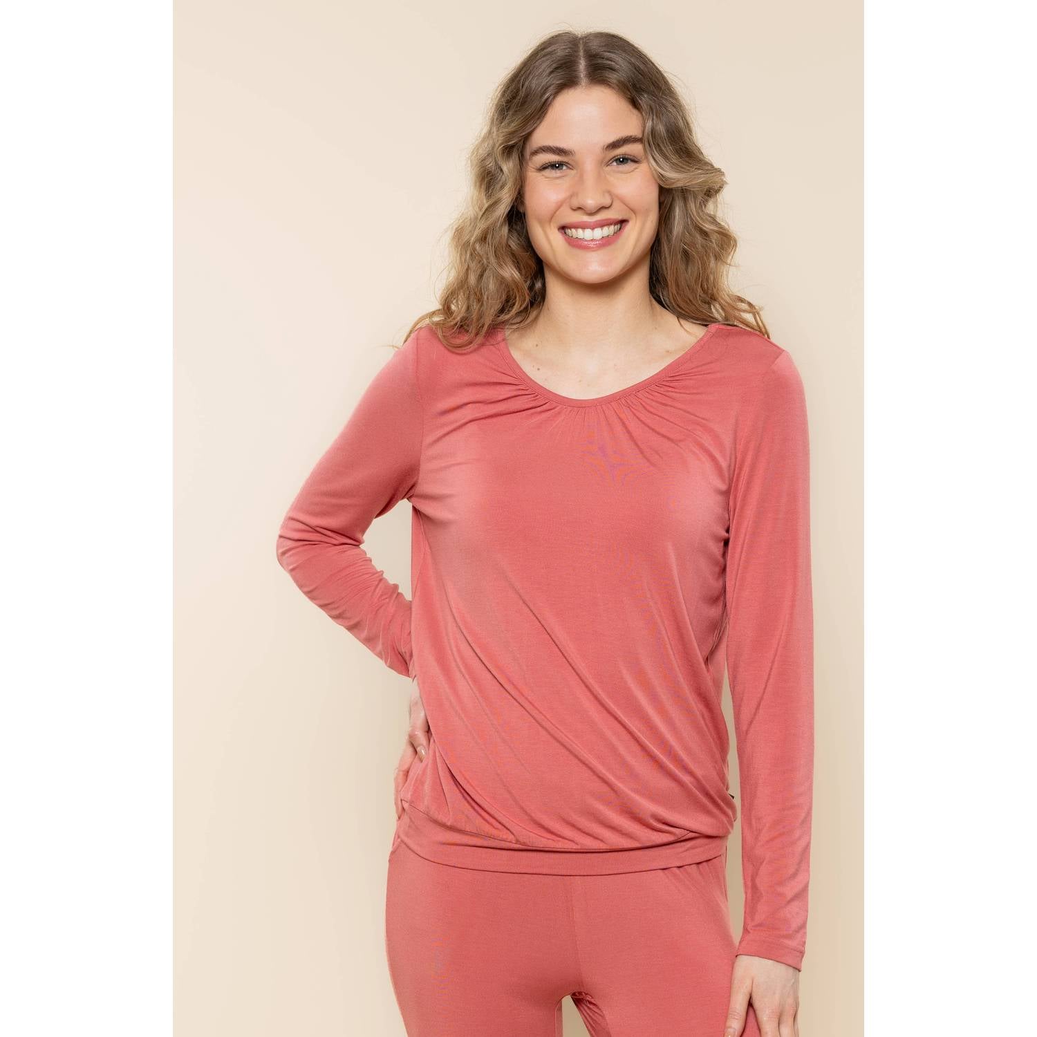 Charlie Choe pyjamatop koraalrood