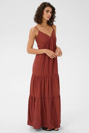 maxi jurk rood
