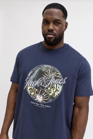 regular T-shirt donkerblauw